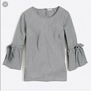 Jcrew grey bell sleeve top